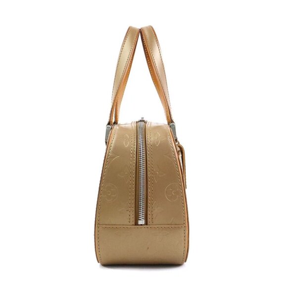 LOUIS VUITTON Monogram Matt Shelton Handbag Gold Brown - Picture 2 of 14
